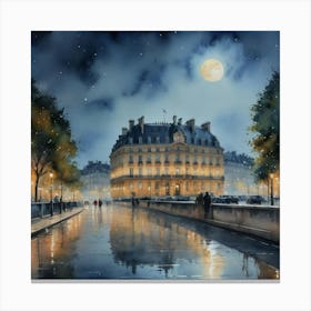 Love in the Parisian Air Parisian Café Culture Canvas Print