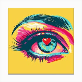 Woman's Eye Heart Valentine's Day Canvas Print
