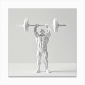 Man Lifting A Barbell 1 Canvas Print