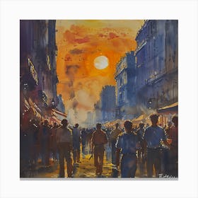 Sunset In Paris 1 Canvas Print