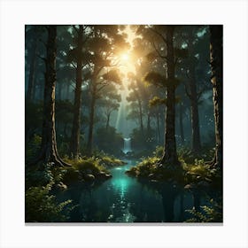 Hd Wallpapers Forest Canvas Print