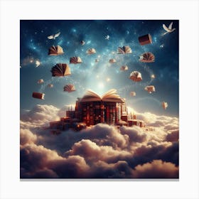 Space Library Canvas Print