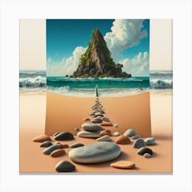 Sand And Rocks Canvas Print
