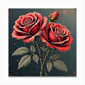 Roses flower Canvas Print