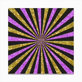 Gold Glitter Sunburst Background 06 Canvas Print