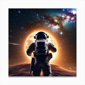 Astronaut In Space Canvas Print