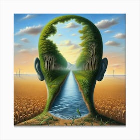 Man'S Head Canvas Print