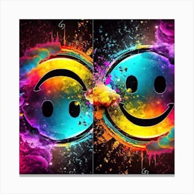 Smiley Faces Canvas Print