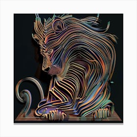 Lion Art Print, Metal Art, Wildlife Canvas Print