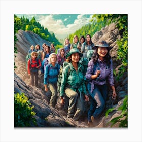 Women'S Hike Canvas Print