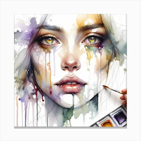 Watercolor Painting Canvas Print