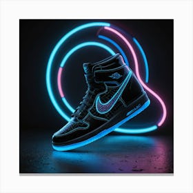 Air Jordan 1 Retro High Neon Canvas Print