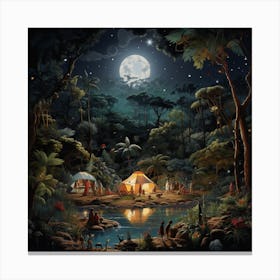 Night In The Jungle Canvas Print