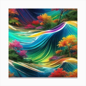 Rainbows And Trees Canvas Print