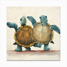 Tangoing Turtles Tea Time Print Art And Wall Art Canvas Print