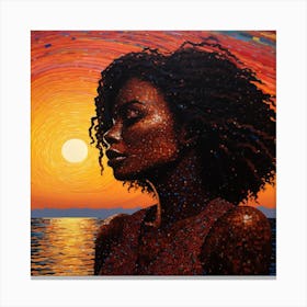 Sunset Woman 3 Canvas Print