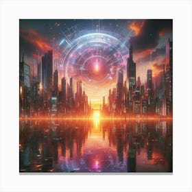 Futuristic Cityscape 11 Canvas Print