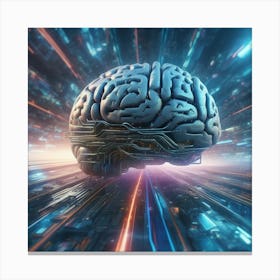 Futuristic Brain 37 Canvas Print