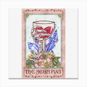 The Mega Pint Skeleton Tarot Card Canvas Print