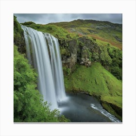 Waterfall In Iceland 5 Canvas Print