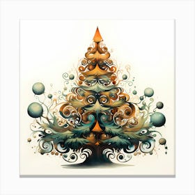 Aqua Adornments: Christmas Cascade Canvas Print