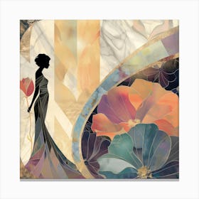 Woman In A Dress 12 Canvas Print