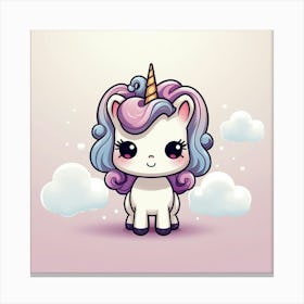 Cute Unicorn 771 Canvas Print