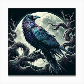 Illustration Raven Canvas Print