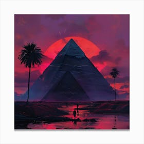 A Pyramids Of Giza Lofi Illustration 1719955209 1 Canvas Print