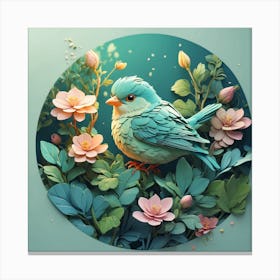 Bird In The Garden Canvas Print