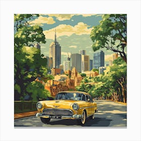 Melbourne City Art Canvas Print