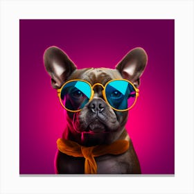 French Bulldog In Sunglasses 03 Canvas Print