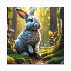 Rabbit In The Forest 112 Canvas Print