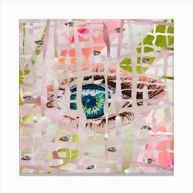 Eye Through A Window Collage Canvas Print