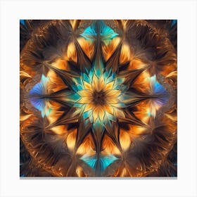 Abstract Flower Mandala Canvas Print