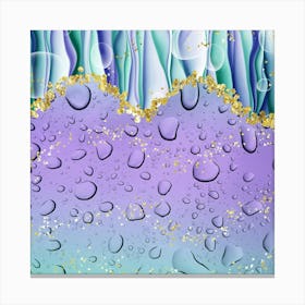Fantasy water drops background Canvas Print