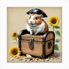 Pirate Hamster 4 Canvas Print