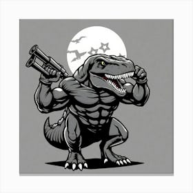 Asm Big Guns T Rex Gym Muscles D243933d 6370 4863 84a8 3ae20dd4e7cf Canvas Print