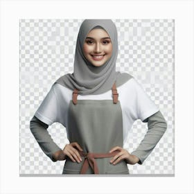 Portrait Of A Muslim Woman Canvas Print