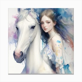 White Horse 2 Canvas Print