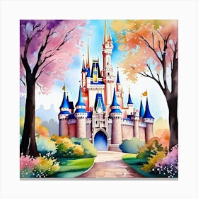 Disney Castle Painting 6 Canvas Print