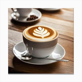 Coffee And Latte Art Canvas Print