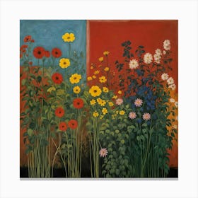 Flowers In The Garden 5 Canvas Print