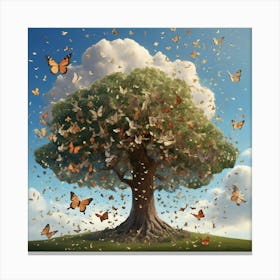 Butterfly Tree Canvas Print