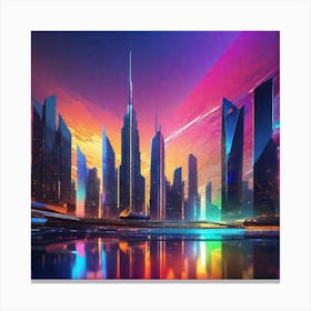 Futuristic Cityscape 125 Canvas Print