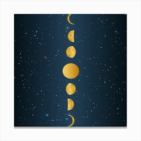 Golden Moon Phase 01 Canvas Print