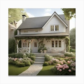 Cottage In The Country Canvas Print