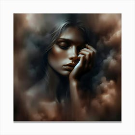 Woman In The Clouds Canvas Print