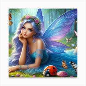 Fairy In The Forest 48 Canvas Print