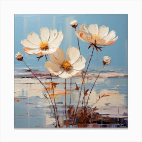 White Cosmos Canvas Print